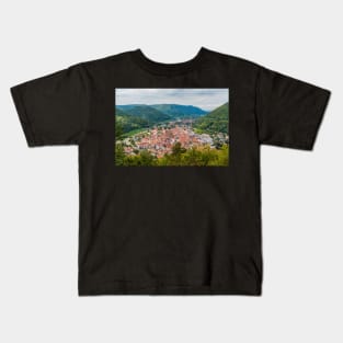 Bad Urach, view of the town centre from the Grafensteige hill Kids T-Shirt